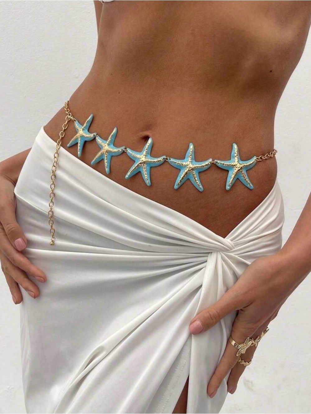 Coastal Starfish Waist Chain Belt Beach Body Jewelry Boho Mermaidcore  Accessory